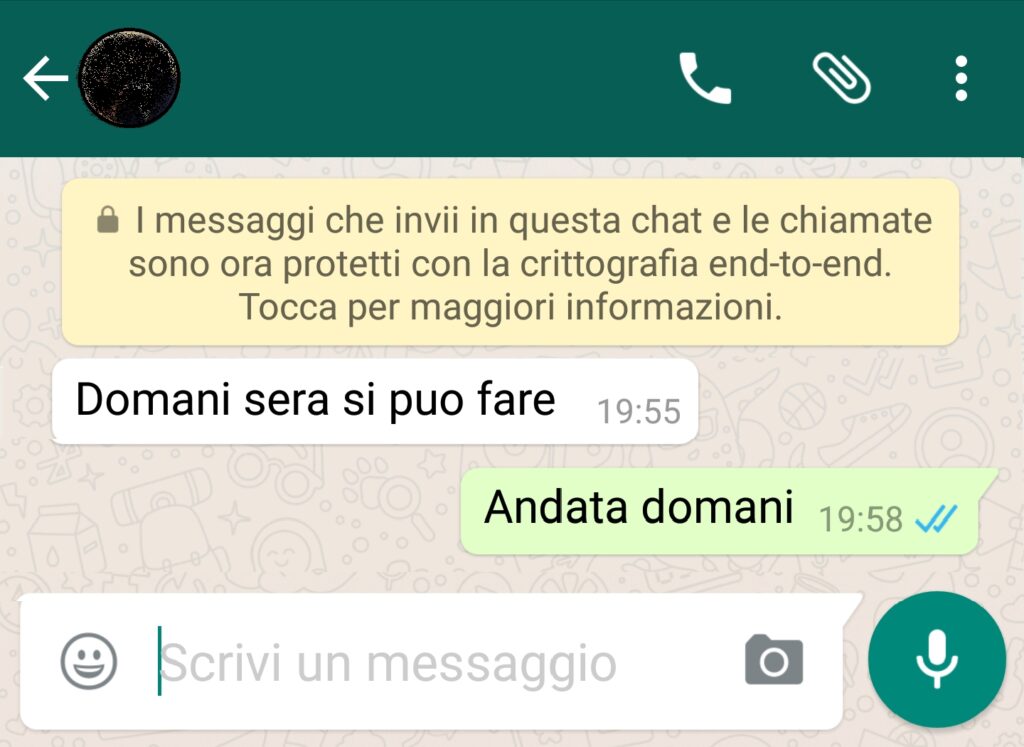 messaggi WhatsApp